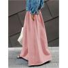image:imageWomens Wide Leg Sweatpants High Elastic Waist Flowy Palazzo Pants Loose Baggy Pants BottomsPure Pink