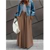 image:imageWomens Wide Leg Sweatpants High Elastic Waist Flowy Palazzo Pants Loose Baggy Pants BottomsSolid Brown