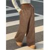 image:imageWomens Y2K Camo Maple Leaf Print Sweatpants Baggy Hip Pop Elastic Waist Long Pants StreetwearCoffee Brown