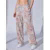 image:imageWomens Y2K Camo Maple Leaf Print Sweatpants Baggy Hip Pop Elastic Waist Long Pants StreetwearGrey