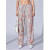 image:imageWomens Y2K Camo Maple Leaf Print Sweatpants Baggy Hip Pop Elastic Waist Long Pants StreetwearGrey