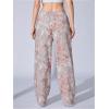 image:imageWomens Y2K Camo Maple Leaf Print Sweatpants Baggy Hip Pop Elastic Waist Long Pants StreetwearGrey