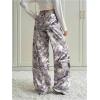 image:imageWomens Y2K Camo Maple Leaf Print Sweatpants Baggy Hip Pop Elastic Waist Long Pants StreetwearGrey Camo