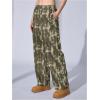image:imageWomens Y2K Camo Maple Leaf Print Sweatpants Baggy Hip Pop Elastic Waist Long Pants StreetwearMix Green