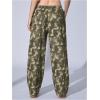 image:imageWomens Y2K Camo Maple Leaf Print Sweatpants Baggy Hip Pop Elastic Waist Long Pants StreetwearMix Green