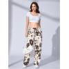 image:imageWomens Y2K Camo Maple Leaf Print Sweatpants Baggy Hip Pop Elastic Waist Long Pants StreetwearMulticolor Brown