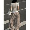 image:imageWomens Y2K Camo Maple Leaf Print Sweatpants Baggy Hip Pop Elastic Waist Long Pants StreetwearMulticolor Camo