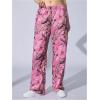 image:imageWomens Y2K Camo Maple Leaf Print Sweatpants Baggy Hip Pop Elastic Waist Long Pants StreetwearPink