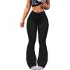 image:imageWomens High Waisted Flare Leggings Sports Yoga Flared Pants Bell Bottom TrousersBlack
