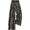 image:imageWomens Leopard Print Wide Leg Paperbag Pants Elastic High Waisted Casual Loose TrousersBlack