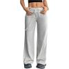 image:imageWomens Wide Leg Sweatpants Drawstring Elastic Workout Athletic Running Sweat Track Pants JoggersGrey