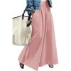 image:imageWomens Wide Leg Sweatpants High Elastic Waist Flowy Palazzo Pants Loose Baggy Pants BottomsPure Pink