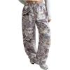 image:imageWomens Y2K Camo Maple Leaf Print Sweatpants Baggy Hip Pop Elastic Waist Long Pants StreetwearGrey Camo