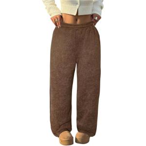 image:imageWomens Y2K Camo Maple Leaf Print Sweatpants Baggy Hip Pop Elastic Waist Long Pants StreetwearCoffee Brown