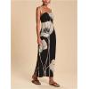 image:imageWomens Elegant Floral Maxi Dress Tassel Spaghetti Strap Slim Fit Dresses Summer OutfitsBlack and White