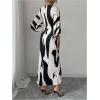 image:imageWomens Elegant Graphic Twist Front Dress 34 Ruffle Sleeve Silky Maxi Dress Bodycon Cocktail Dresses with SlitApricot