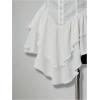 image:imageWomens Off Shoulder Corset Dress Ruffle Hem Lace Up Mini Dress Gothic Lolita OutfitsWhite