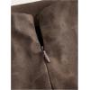 image:imageWomens PU Leather Ruched Bodycon Dresses Mock Neck Sleeveless Zipper Mini Tank DressBrown