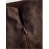 image:imageWomens PU Leather Ruched Bodycon Dresses Mock Neck Sleeveless Zipper Mini Tank DressCoffee Brown