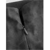 image:imageWomens PU Leather Ruched Bodycon Dresses Mock Neck Sleeveless Zipper Mini Tank DressDark Grey