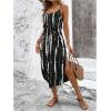 image:imageWomens Spaghetti Strap Tie Dye Cami Sun Dress Beach Midi Summer Dresses Resort Wear Vacation OutfitsBlack