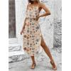 image:imageWomens Spaghetti Strap Tie Dye Cami Sun Dress Beach Midi Summer Dresses Resort Wear Vacation OutfitsFloral Multicolor