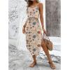 image:imageWomens Spaghetti Strap Tie Dye Cami Sun Dress Beach Midi Summer Dresses Resort Wear Vacation OutfitsFloral Multicolor