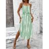 image:imageWomens Spaghetti Strap Tie Dye Cami Sun Dress Beach Midi Summer Dresses Resort Wear Vacation OutfitsGreen