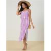 image:imageWomens Spaghetti Strap Tie Dye Cami Sun Dress Beach Midi Summer Dresses Resort Wear Vacation OutfitsLight Purple