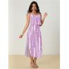 image:imageWomens Spaghetti Strap Tie Dye Cami Sun Dress Beach Midi Summer Dresses Resort Wear Vacation OutfitsLight Purple