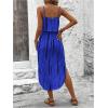 image:imageWomens Spaghetti Strap Tie Dye Cami Sun Dress Beach Midi Summer Dresses Resort Wear Vacation OutfitsRoyal Blue