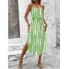 image:imageWomens Spaghetti Strap Tie Dye Cami Sun Dress Beach Midi Summer Dresses Resort Wear Vacation OutfitsTurquoise