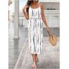 image:imageWomens Spaghetti Strap Tie Dye Cami Sun Dress Beach Midi Summer Dresses Resort Wear Vacation OutfitsWhite Multicolor