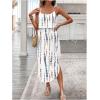 image:imageWomens Spaghetti Strap Tie Dye Cami Sun Dress Beach Midi Summer Dresses Resort Wear Vacation OutfitsWhite Multicolor