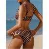 image:imageWomens 2 Piece Bikini Sets Polka Dots Bras and Panties Summer Swimwear Beach WearMulticolor