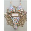 image:imageWomens 2 Piece Boho Bikini Sets Halter Tie Neck Bras and Thongs SwimwearMulticolor