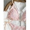 image:imageWomens 2 Piece Floral Bikini Sets Halter Triangle Bathing Suits Thongs Swimsuits Cheeky Swimwear Beach OutfitsPink