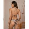 image:imageWomens 2 Piece Leopard Floral Bikini Sets Halter Triangle String Bathing Suit Starfish Metal SwimsuitsFloral Leopard