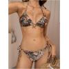 image:imageWomens 2 Piece Leopard Floral Bikini Sets Halter Triangle String Bathing Suit Starfish Metal SwimsuitsFloral Leopard