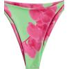 image:imageWomens 2 Piece Leopard Floral Bikini Sets Halter Triangle String Bathing Suit Starfish Metal SwimsuitsGreen and Pink