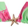 image:imageWomens 2 Piece Leopard Floral Bikini Sets Halter Triangle String Bathing Suit Starfish Metal SwimsuitsGreen and Pink