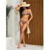 image:imageWomens 2 Piece Leopard Floral Bikini Sets Halter Triangle String Bathing Suit Starfish Metal SwimsuitsMulticolor Cheetah
