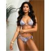image:imageWomens 2 Piece Leopard Floral Bikini Sets Halter Triangle String Bathing Suit Starfish Metal SwimsuitsMulticolor Floral