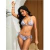 image:imageWomens 2 Piece Leopard Floral Bikini Sets Halter Triangle String Bathing Suit Starfish Metal SwimsuitsMulticolor Floral