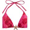 image:imageWomens 2 Piece Leopard Floral Bikini Sets Halter Triangle String Bathing Suit Starfish Metal SwimsuitsPure Hot Pink