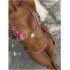 image:imageWomens 2 Piece Leopard Floral Bikini Sets Halter Triangle String Bathing Suit Starfish Metal SwimsuitsZebra Floral