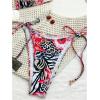 image:imageWomens 2 Piece Leopard Floral Bikini Sets Halter Triangle String Bathing Suit Starfish Metal SwimsuitsZebra Floral