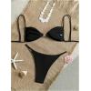 image:imageWomens 2 Piece Swimsuit Starfish Decor Padded Boho Bathing Suit Spaghetti Strap Bikini SetBlack
