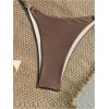 image:imageWomens 2 Piece Swimsuit Starfish Decor Padded Boho Bathing Suit Spaghetti Strap Bikini SetCoffee Brown