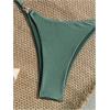 image:imageWomens 2 Piece Swimsuit Starfish Decor Padded Boho Bathing Suit Spaghetti Strap Bikini SetDark Green